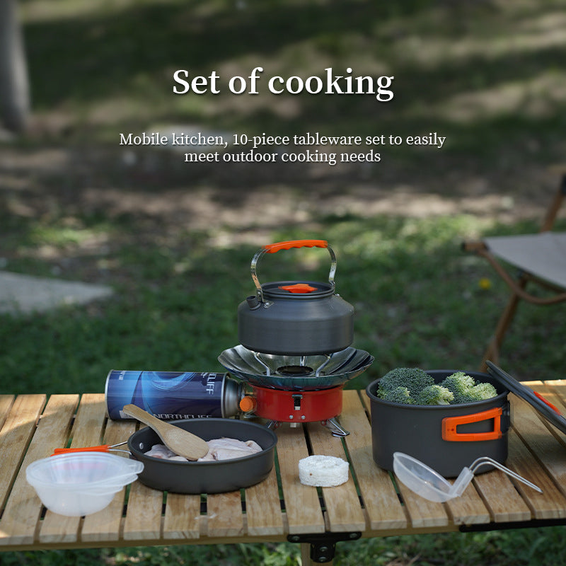 1-3 Person Camping Cookware Set: Light, Portable Pot & Pan, Carrying Bag, Ideal for Outdoor Trips