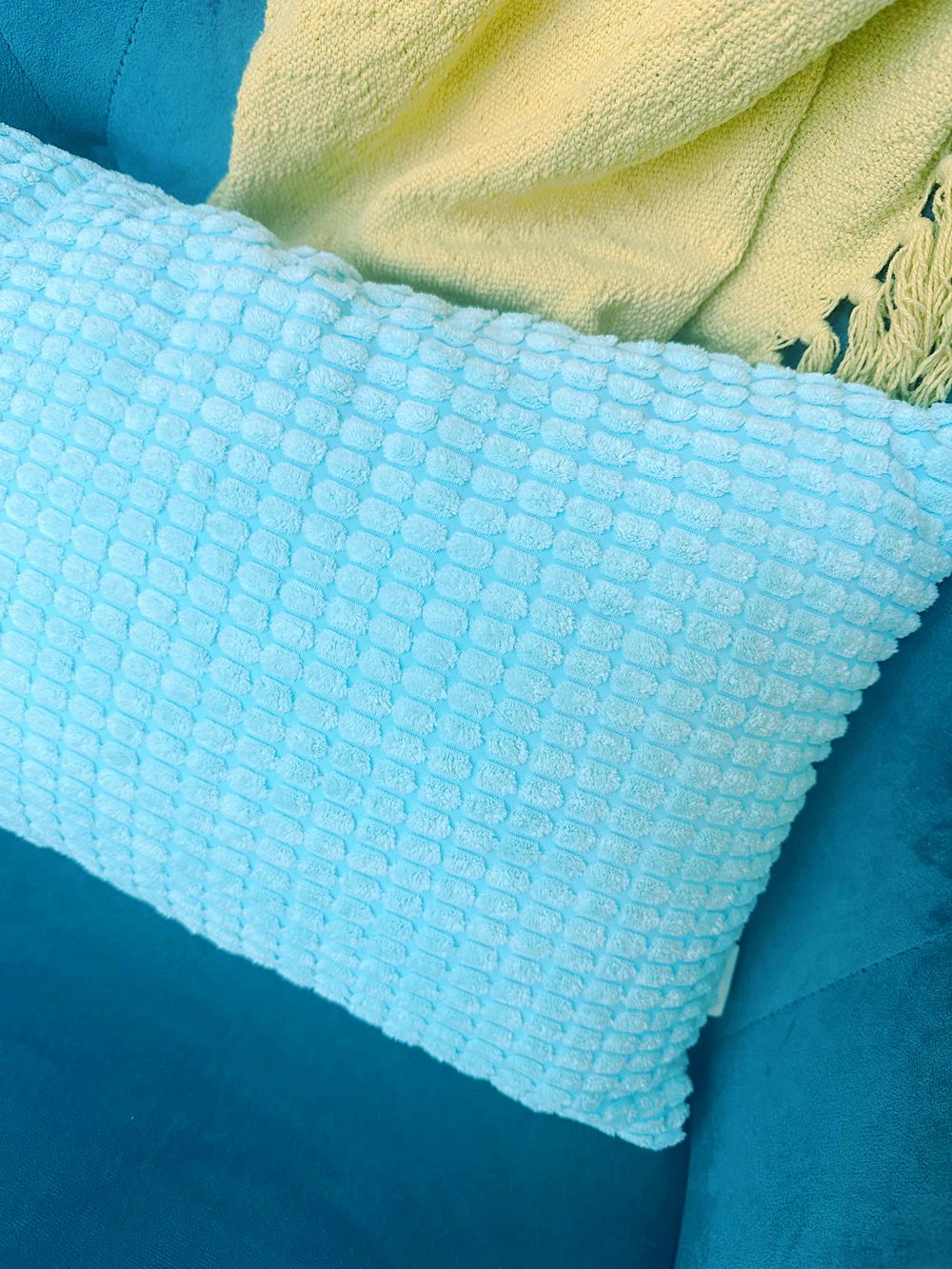 12''x20'' Soft Chenille Dot Throw Pillow | 8 Colors – Plush Textured Design |Lumbar support