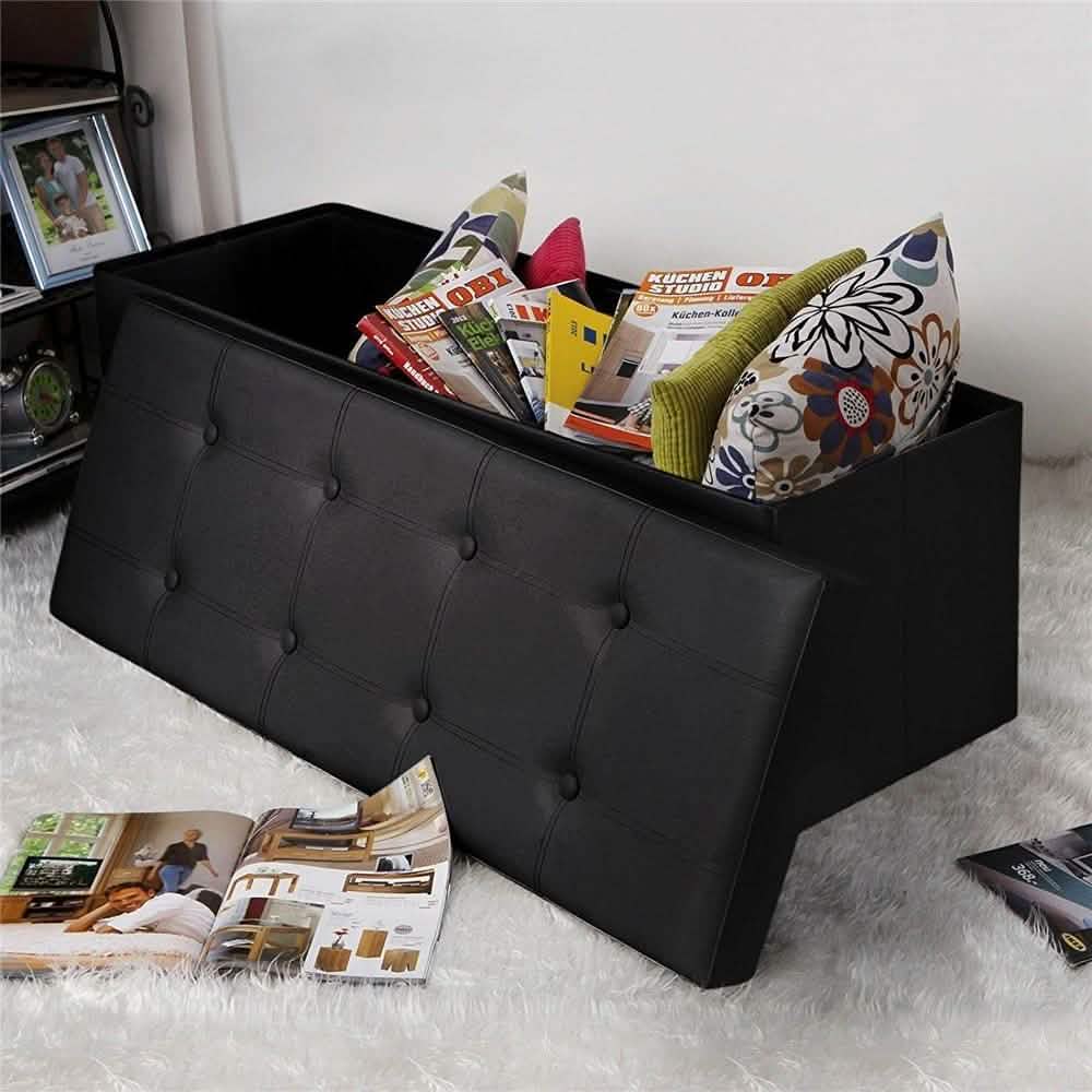 AOZRYNL 43 Inches Folding Storage Ottoman Bench