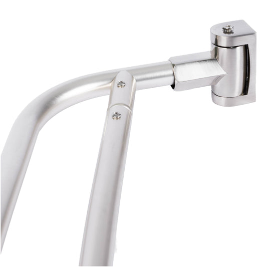 44 in. to 70 in. Double Curved Shower Rod (Brushed Nickel Finish)
