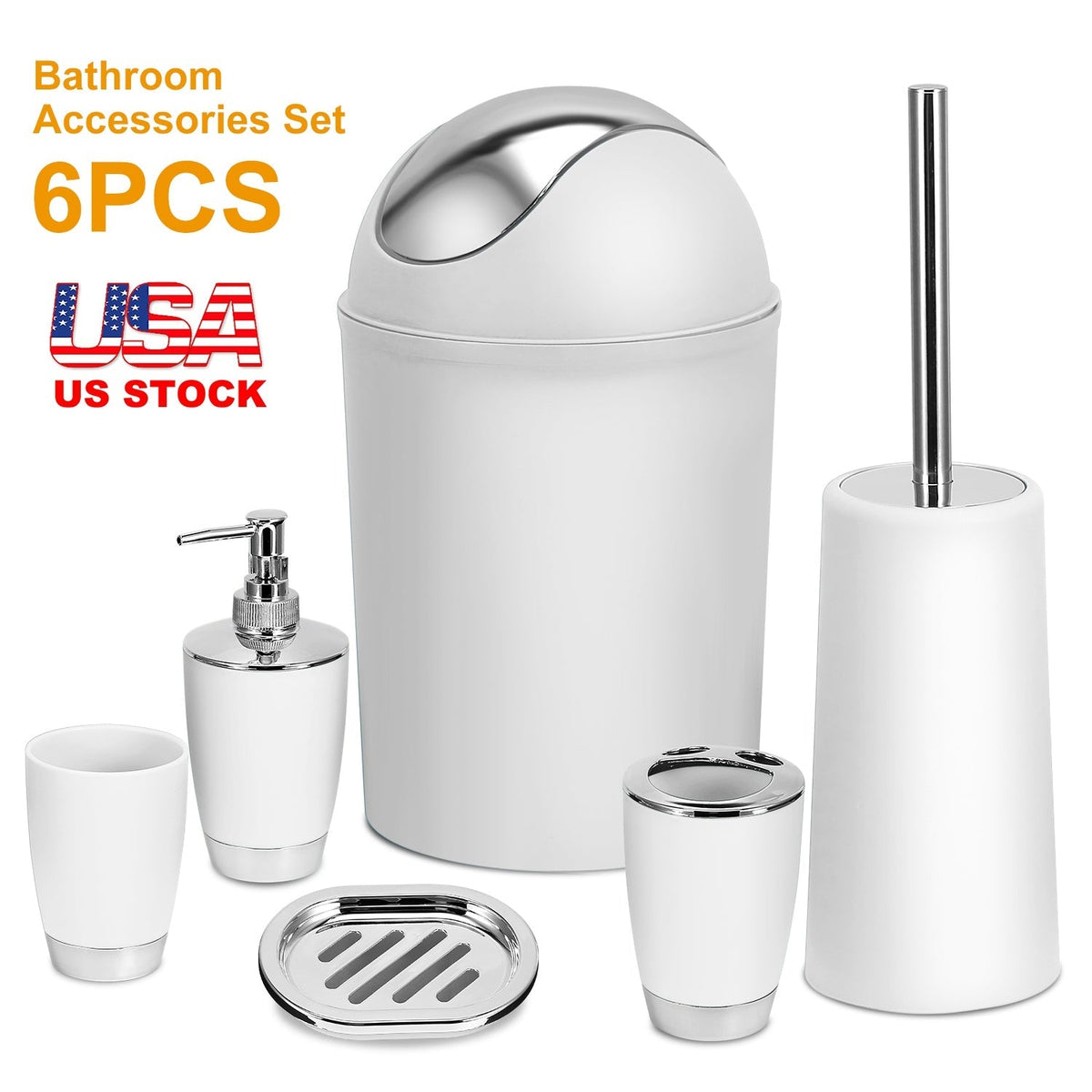Bathroom Accessories Set 6 Pcs Bathroom Set Ensemble