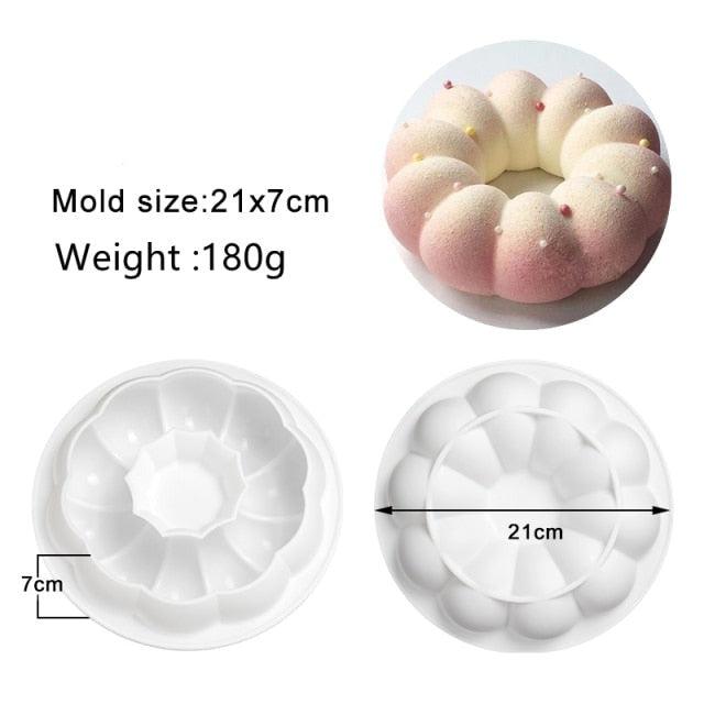 Silicone Cake Molds Pastry muffin liners Mousse Baking Tools non- Stick bakeware
