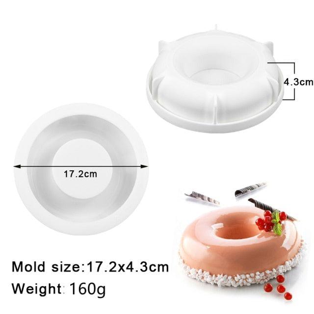 Silicone Cake Molds Pastry muffin liners Mousse Baking Tools non- Stick bakeware