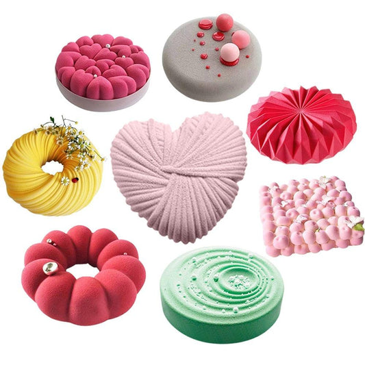 Silicone Cake Molds Pastry muffin liners Mousse Baking Tools non- Stick bakeware