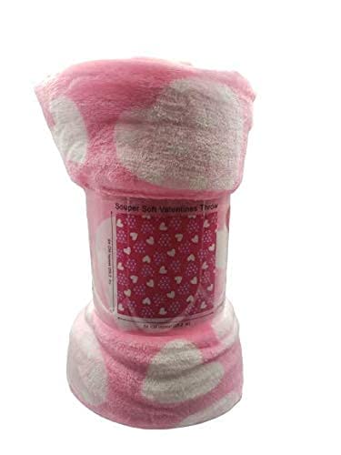 FAITH, HOPE, LOVE HOME DÉCOR Heart Throw Blanket – Ultra Soft Microplush 50"x60" | Washable