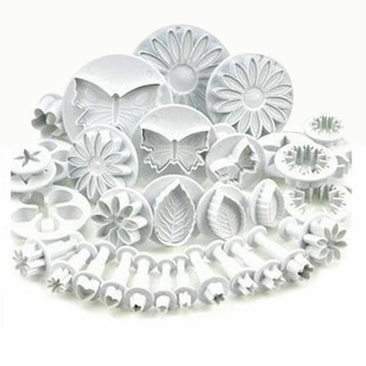 33 piece set of molds and decorating tools durable plastics, high temperature resistant safe