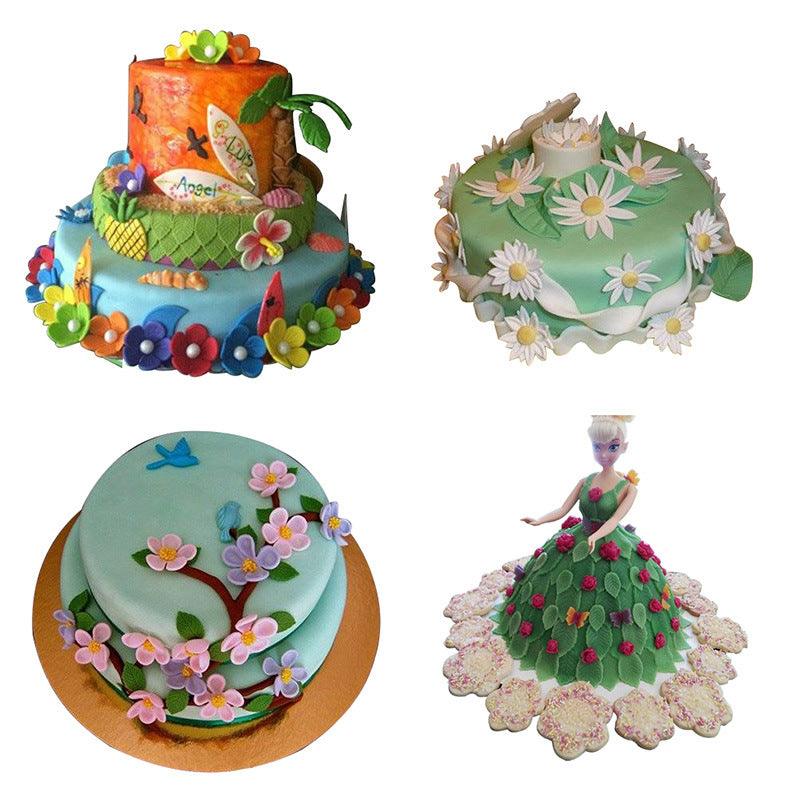 33 piece set of molds and decorating tools durable plastics, high temperature resistant safe