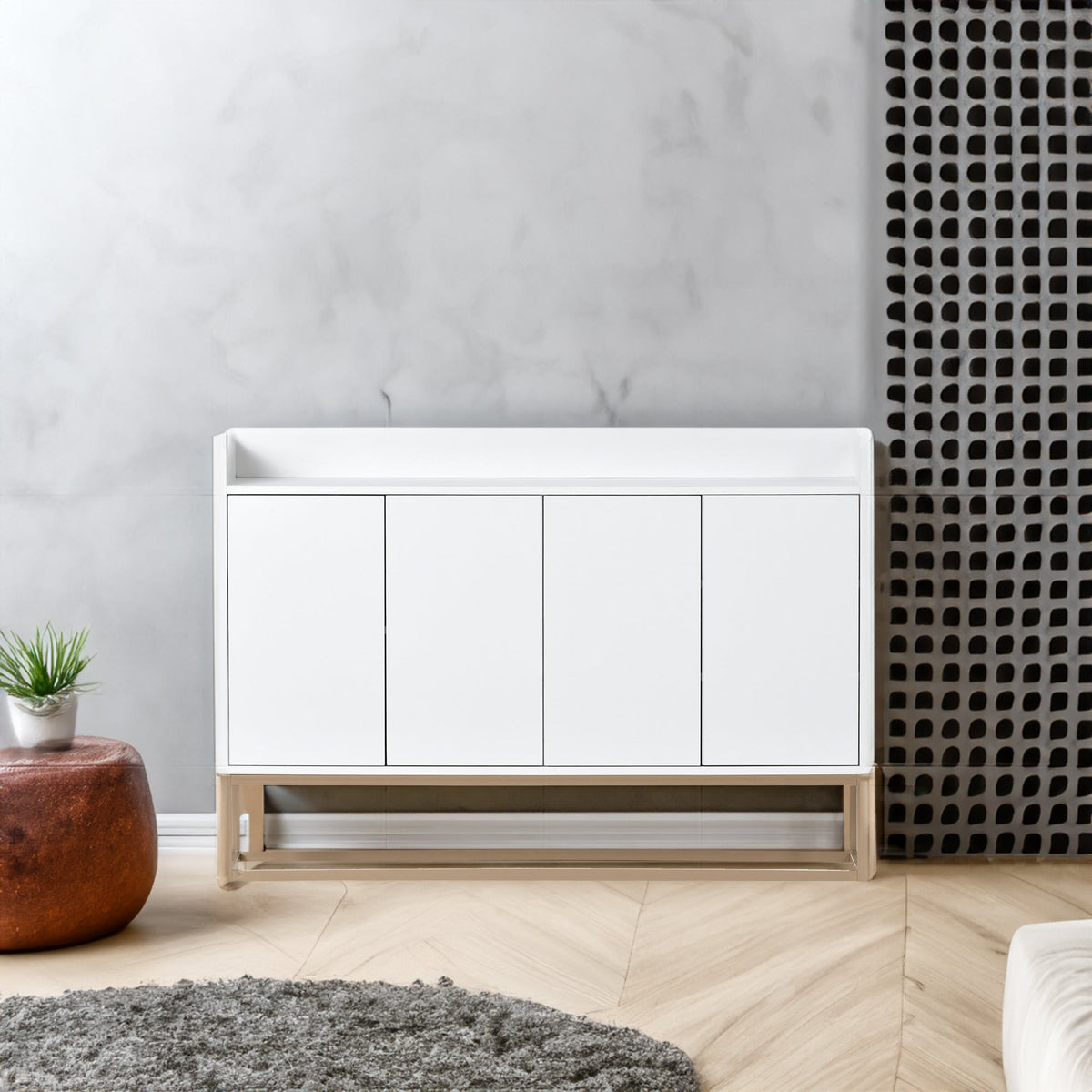 TREXM Modern Sideboard Elegant Buffet Cabinet with Large Storage Space