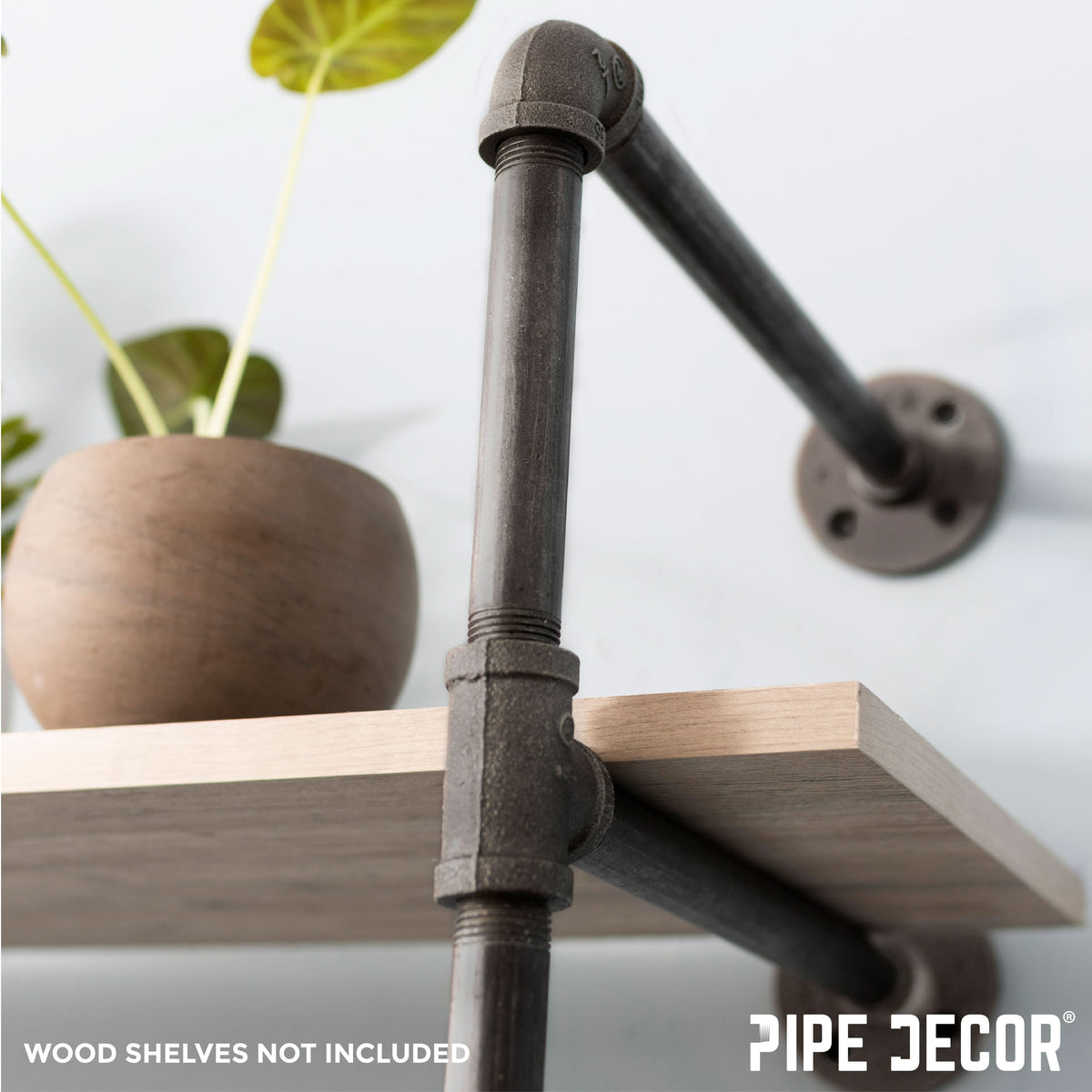 3 -Tier Wall Mounted Shelf By PIPE DECOR