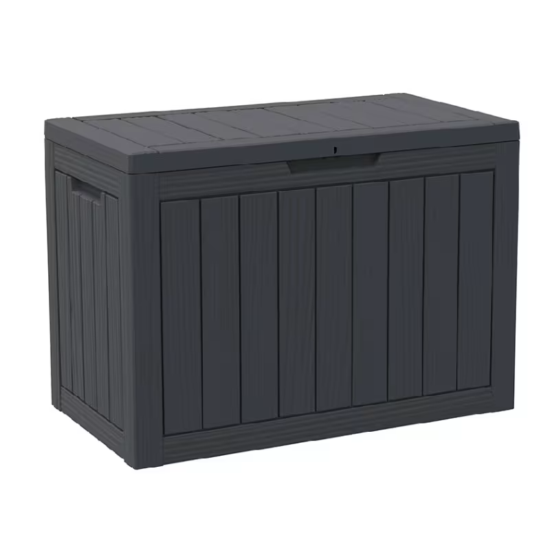 75 Gallon Heavy-Duty Outdoor Deck Box – Waterproof Patio Storage Box with Hinged Lid, Lockable