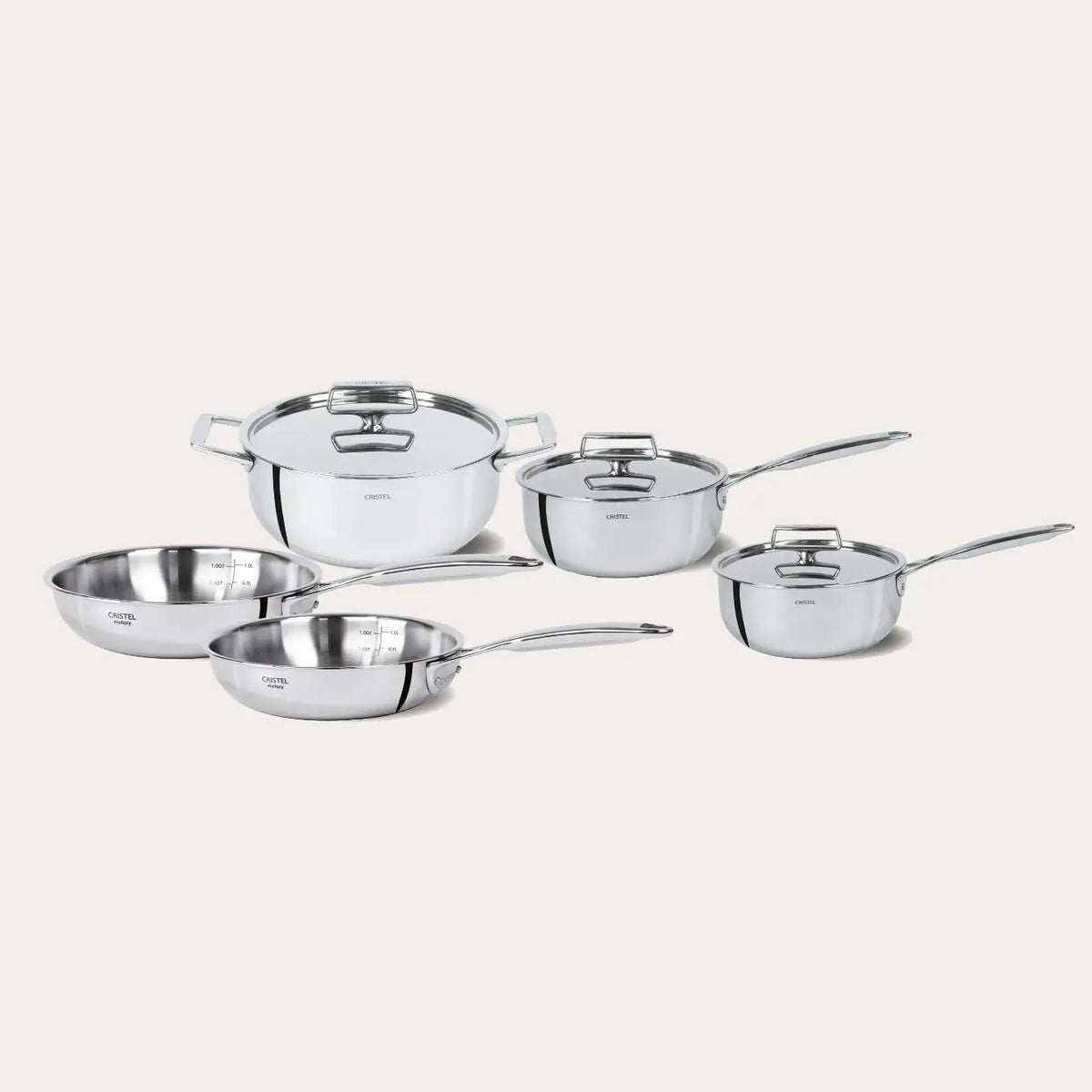 8-Piece Set Castel Pro stainless steel