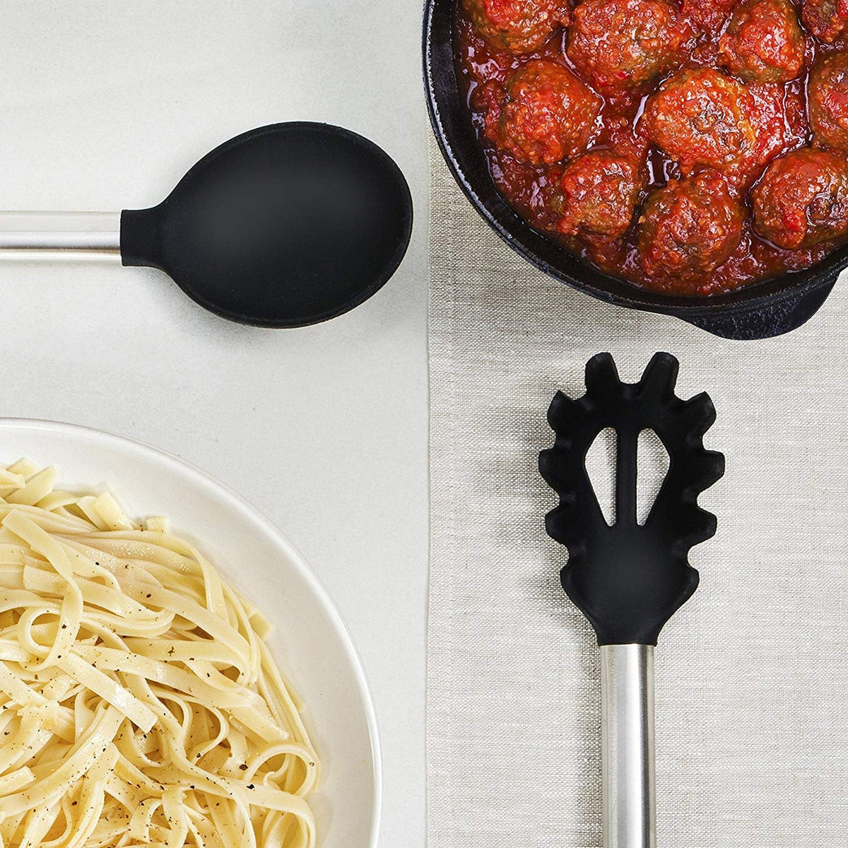 Kitchen Utensil Set, 33 Kitchen Gadgets & Spoons for Nonstick cookware