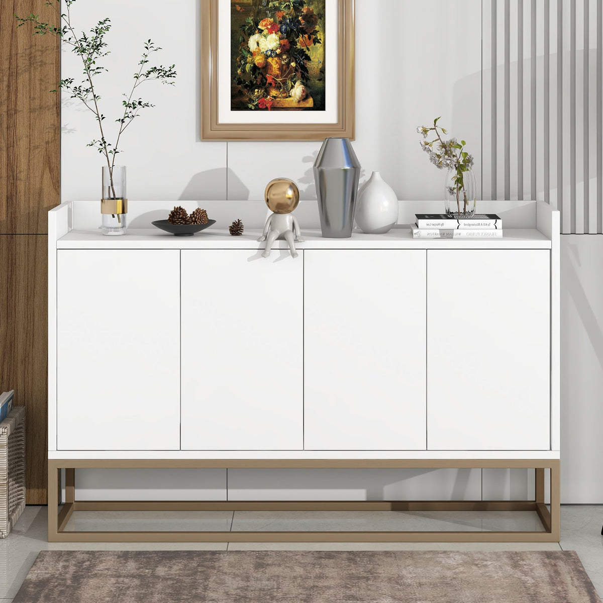 TREXM Modern Sideboard Elegant Buffet Cabinet with Large Storage Space