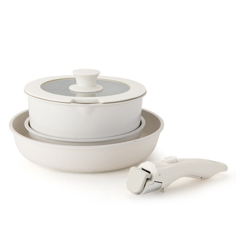 Detachable cookware set, pot, wheat rice stone, flat bottomed , household handle