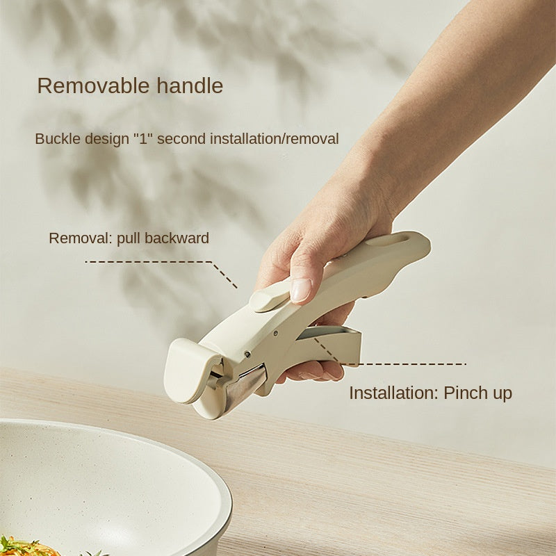 Detachable cookware set, pot, wheat rice stone, flat bottomed , household handle