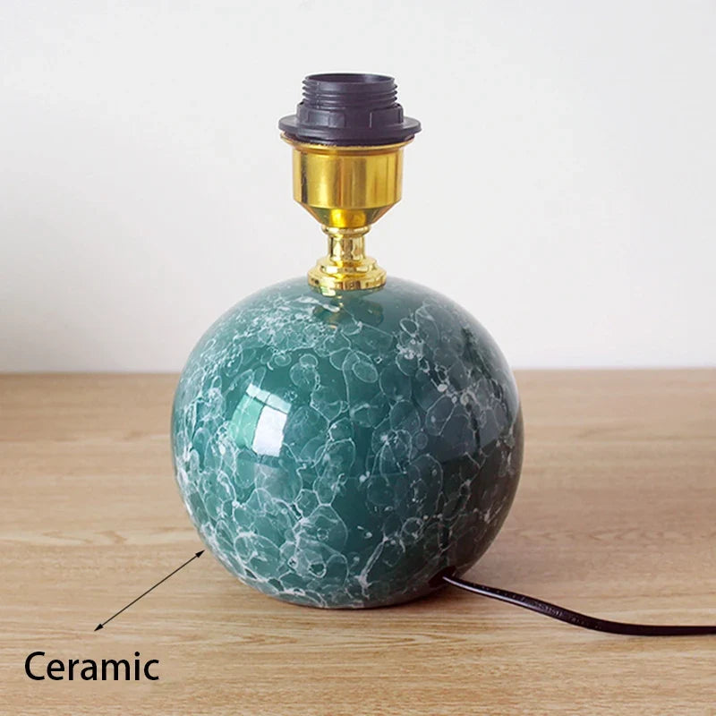 Nordic Pink Ceramic Bedside Table Lamp – Modern Cute LED Desk Lamp for Bedroom & Home Décor
