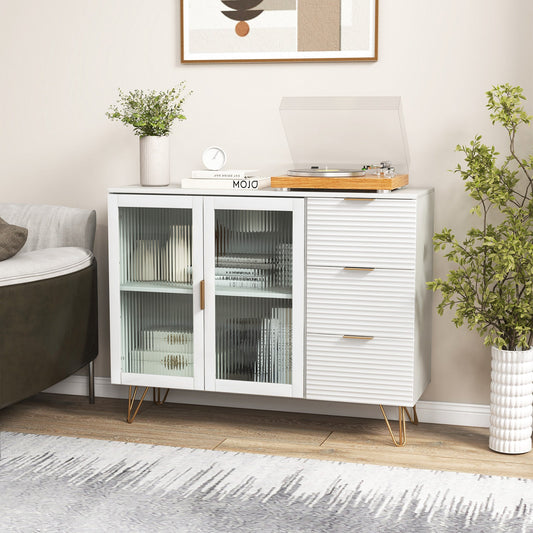 Modern Sideboard Buffet Cabinet with 2 Doors and 3 Drawers for Living or Dining room