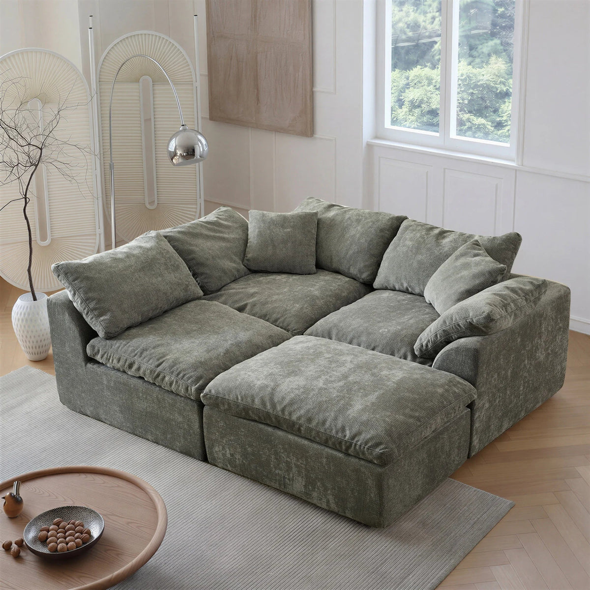 Modern Modular Sectional Sofa Cloud Couch Oversized Deep Seat Comfy Sofa