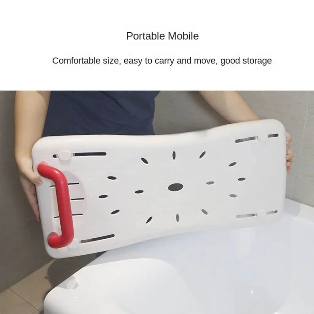 With Handle Bathtub Shower Board Adjustable Non -slip Bathtub Bench With Rounded Corners Bath Sitting Board For Disabled People