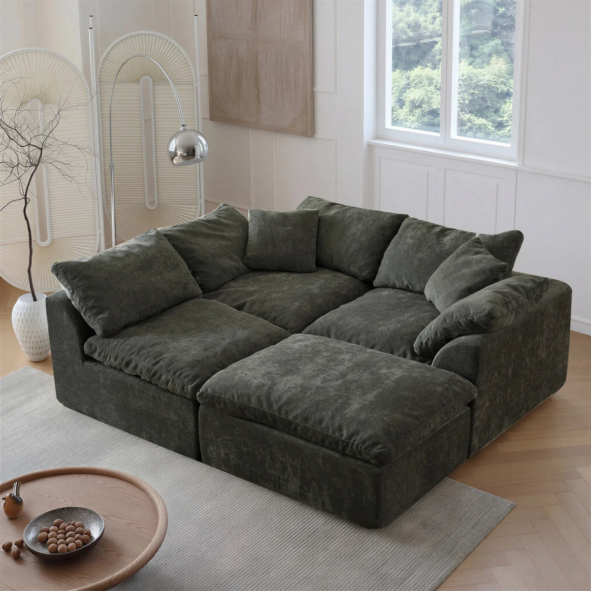 Modern Modular Sectional Sofa Cloud Couch Oversized Deep Seat Comfy Sofa