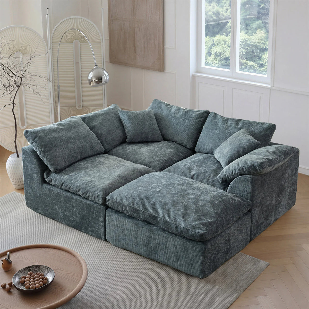 Modern Modular Sectional Sofa Cloud Couch Oversized Deep Seat Comfy Sofa
