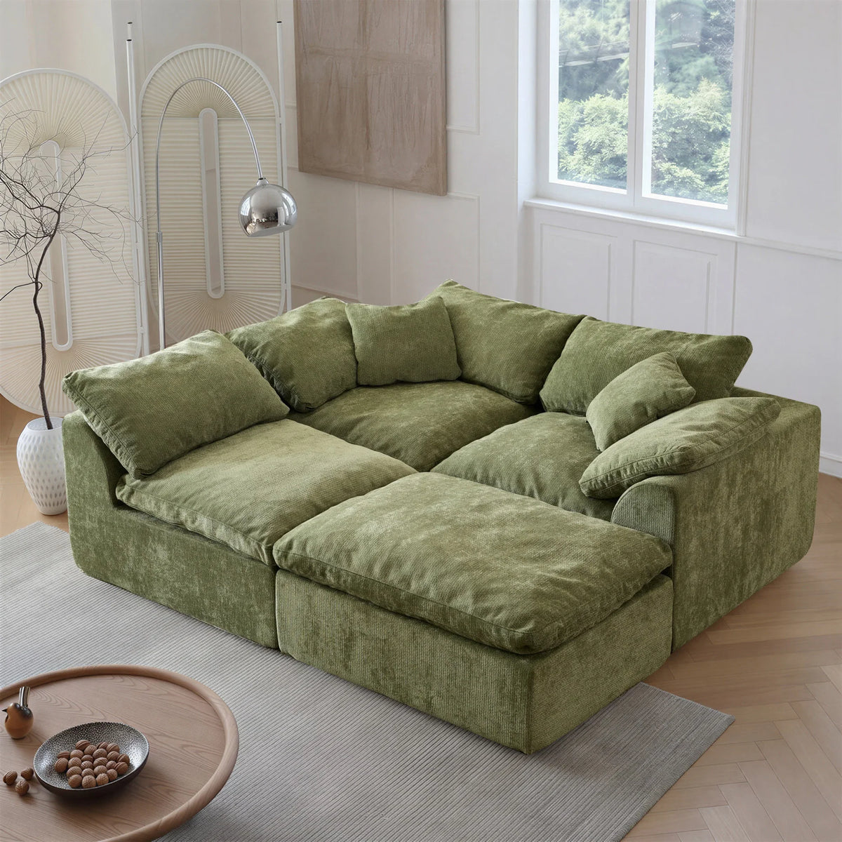 Modern Modular Sectional Sofa Cloud Couch Oversized Deep Seat Comfy Sofa