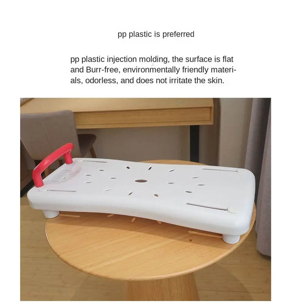 With Handle Bathtub Shower Board Adjustable Non -slip Bathtub Bench With Rounded Corners Bath Sitting Board For Disabled People