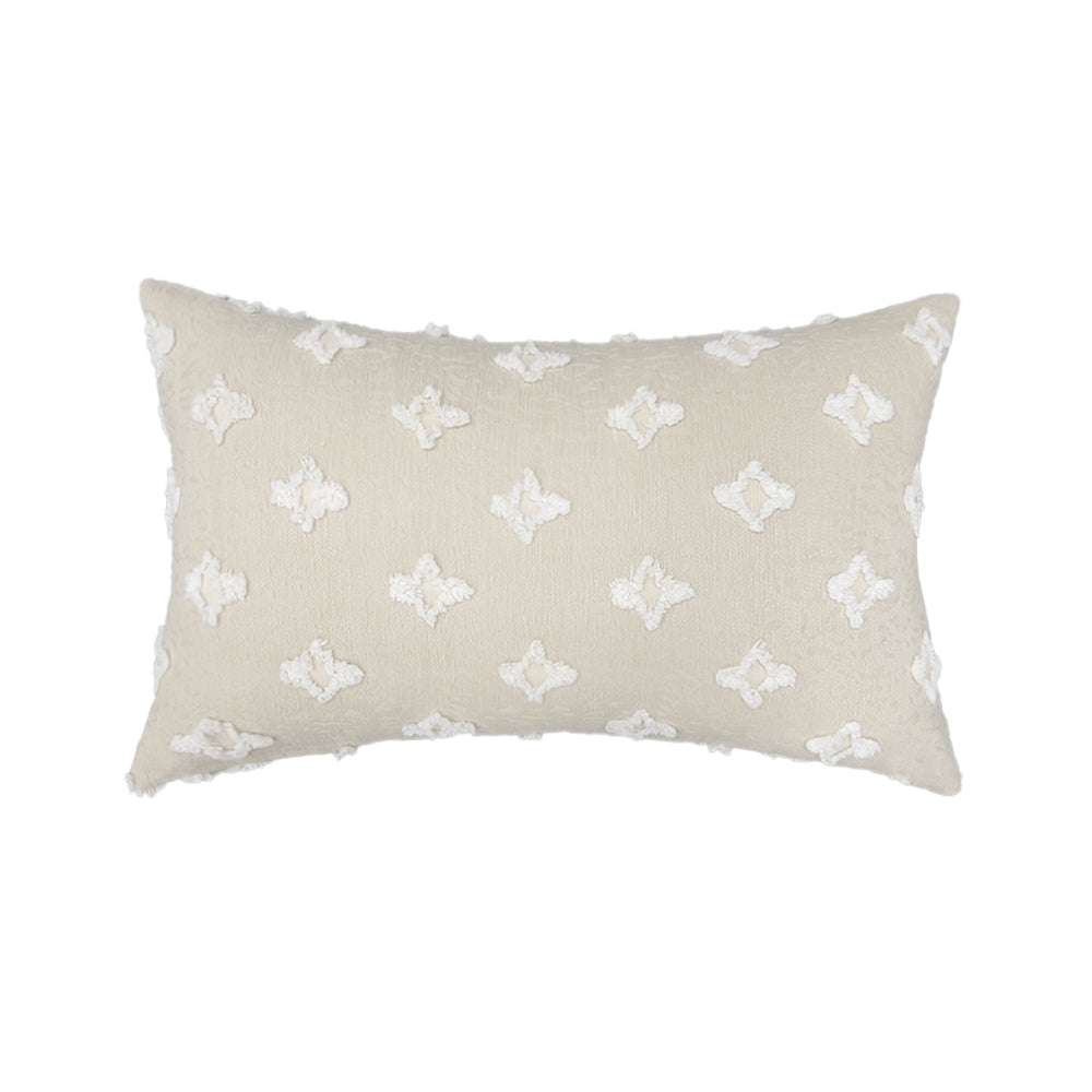 12''x20'' tufted daisy or floral stitch design boho chic lumbar & accent pillow | insert included