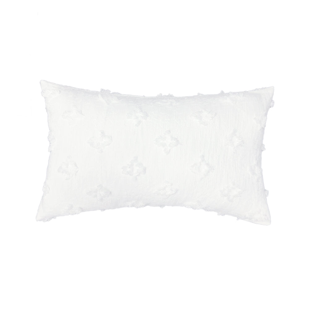 12''x20'' tufted daisy or floral stitch design boho chic lumbar & accent pillow | insert included