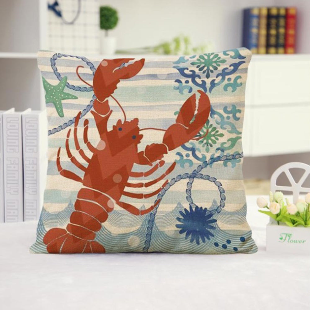 18''x18'' coastal print throw pillow 15 designs nautical & beach themed | rustic seaside accent | insert included