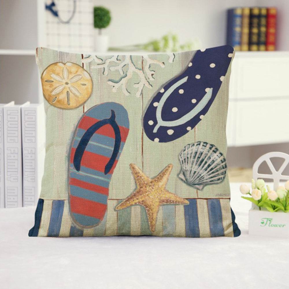 18''x18'' coastal print throw pillow 15 designs nautical & beach themed | rustic seaside accent | insert included