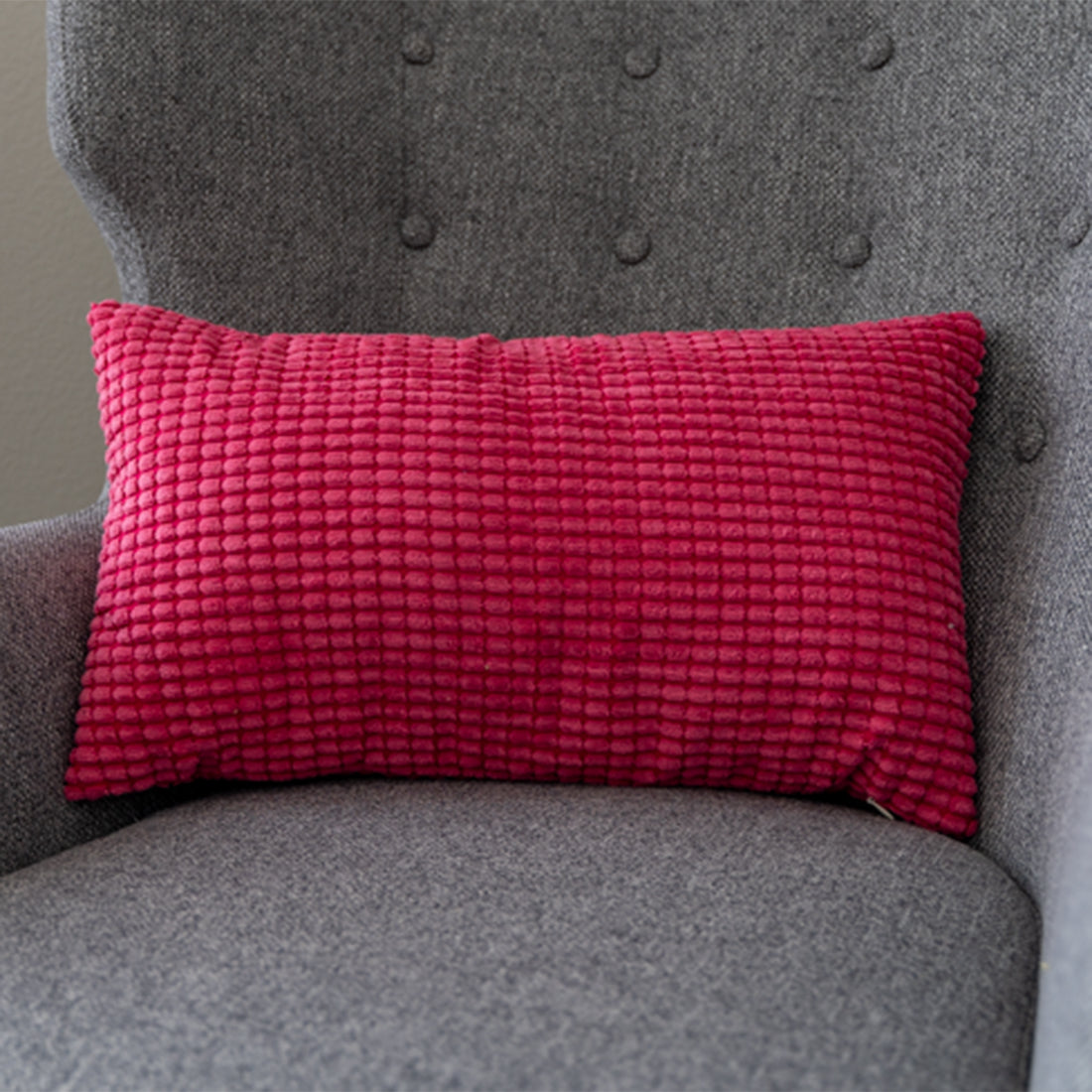 12''x20'' Soft Chenille Dot Throw Pillow | 8 Colors – Plush Textured Design |Lumbar support
