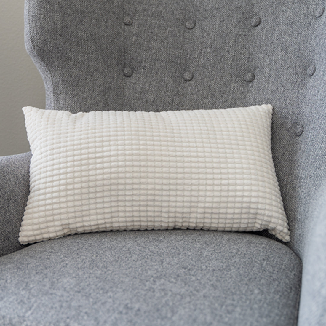 12''x20'' Soft Chenille Dot Throw Pillow | 8 Colors – Plush Textured Design |Lumbar support