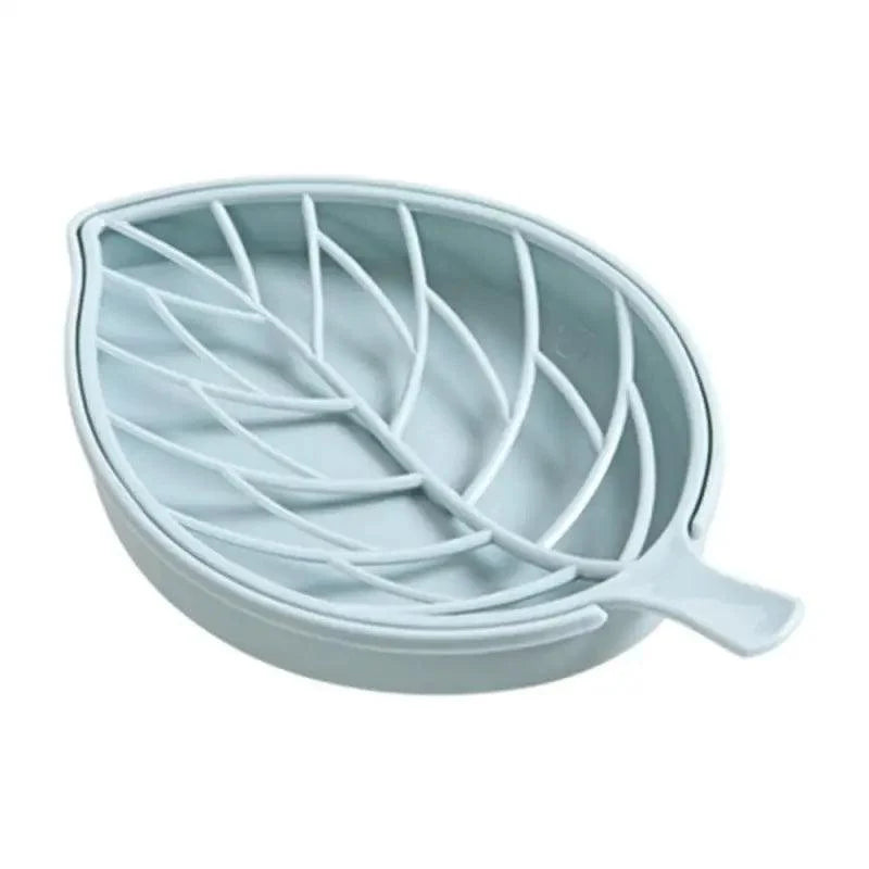 Bathroom, shower, kitchen: Dish Plate Leaf Shape Holder plastic Soap Dispenser Draining