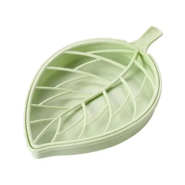 Bathroom, shower, kitchen: Dish Plate Leaf Shape Holder plastic Soap Dispenser Draining