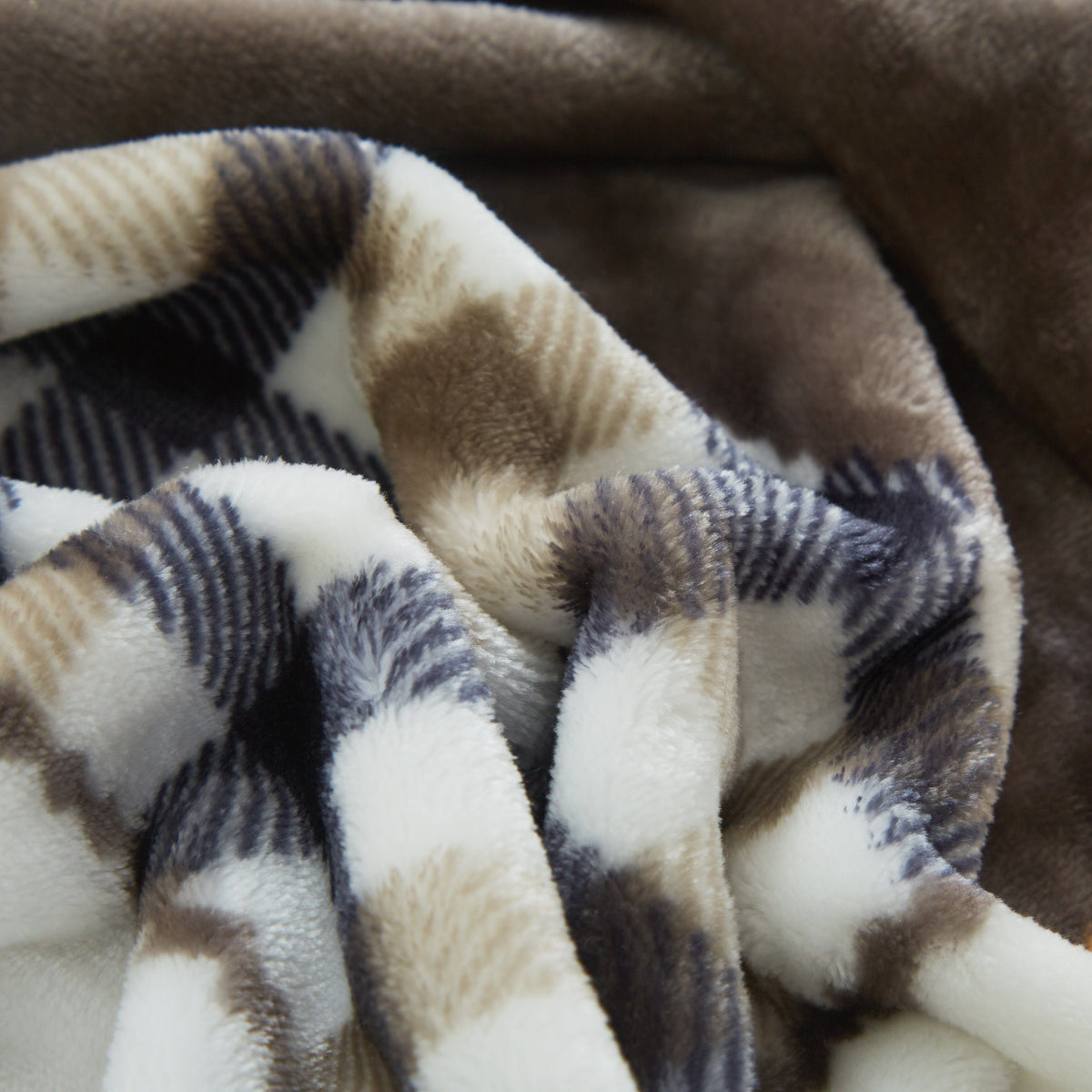 Tache Fall Orange Farmhouse Super Soft Micro Fleece Plaid Patchwork Plush Lightweight Bed Throw/blanket