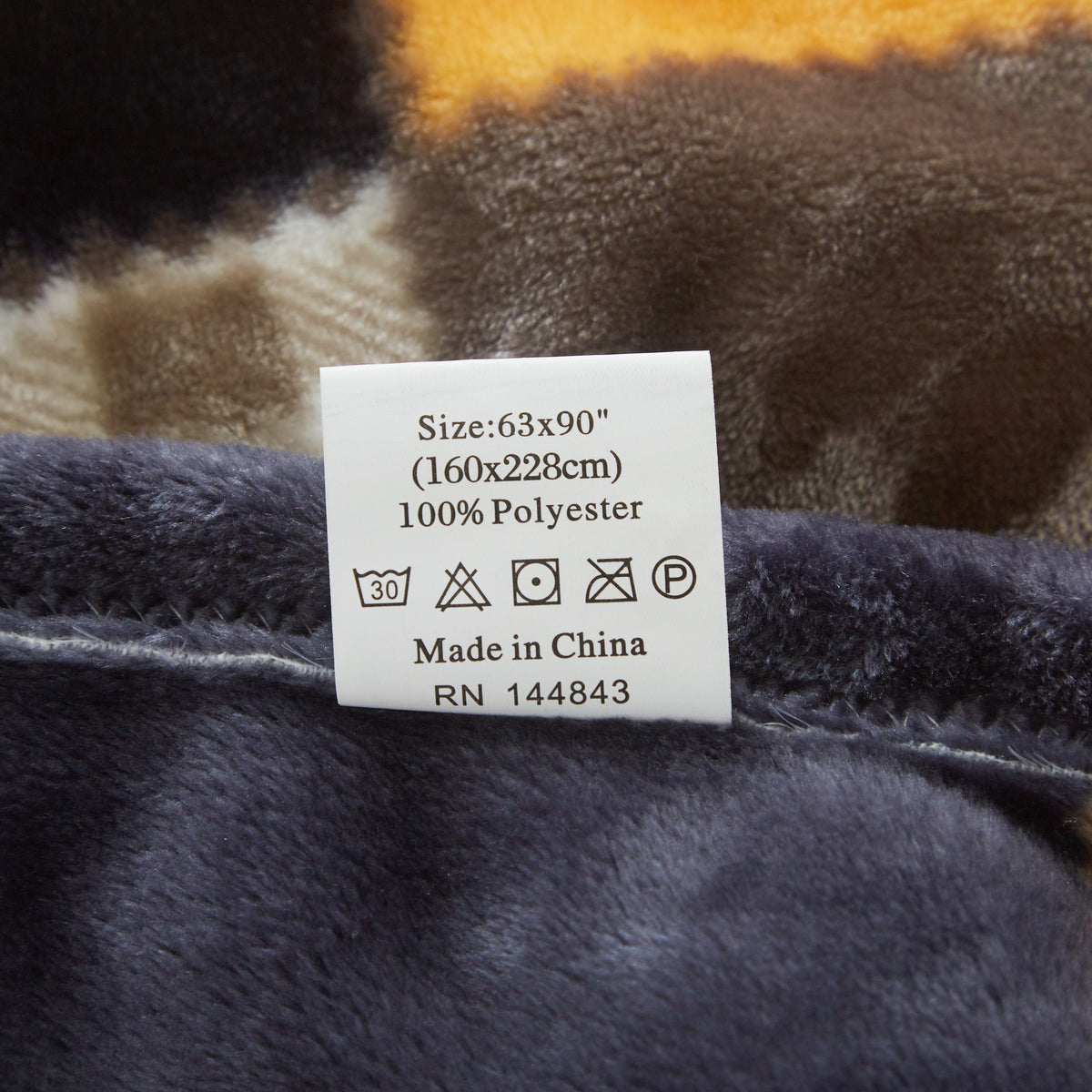 Tache Fall Orange Farmhouse Super Soft Micro Fleece Plaid Patchwork Plush Lightweight Bed Throw/blanket