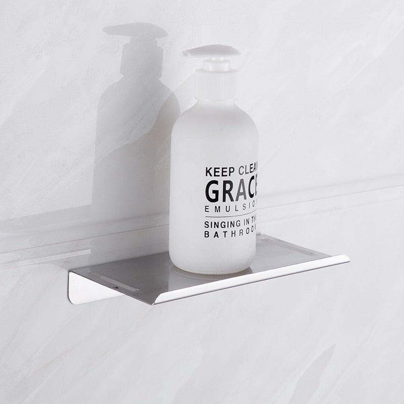 NEW: Stainless steel toilet paper holder with Shelf Wall Mounted Modern Paper Towel Adapter