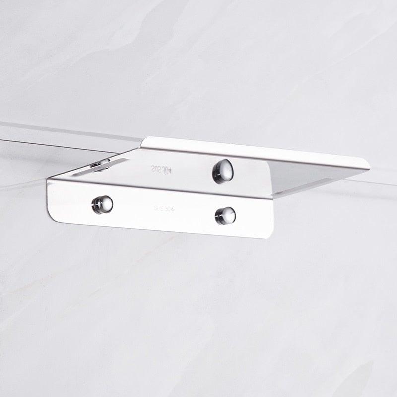 NEW: Stainless steel toilet paper holder with Shelf Wall Mounted Modern Paper Towel Adapter