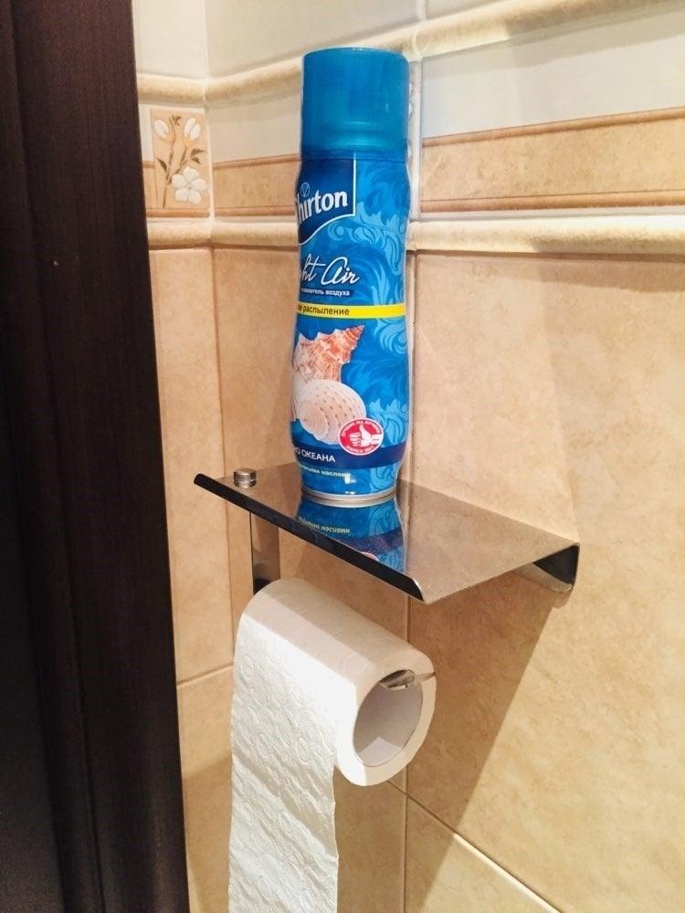 NEW: Stainless steel toilet paper holder with Shelf Wall Mounted Modern Paper Towel Adapter