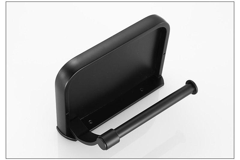 NEW: Stainless steel toilet paper holder with Shelf Wall Mounted Modern Paper Towel Adapter