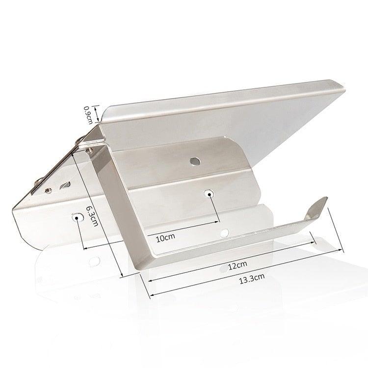 NEW: Stainless steel toilet paper holder with Shelf Wall Mounted Modern Paper Towel Adapter