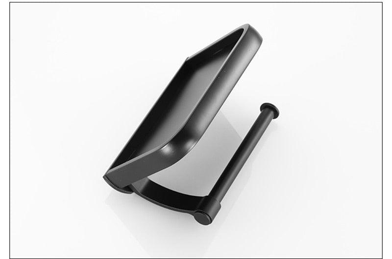NEW: Stainless steel toilet paper holder with Shelf Wall Mounted Modern Paper Towel Adapter