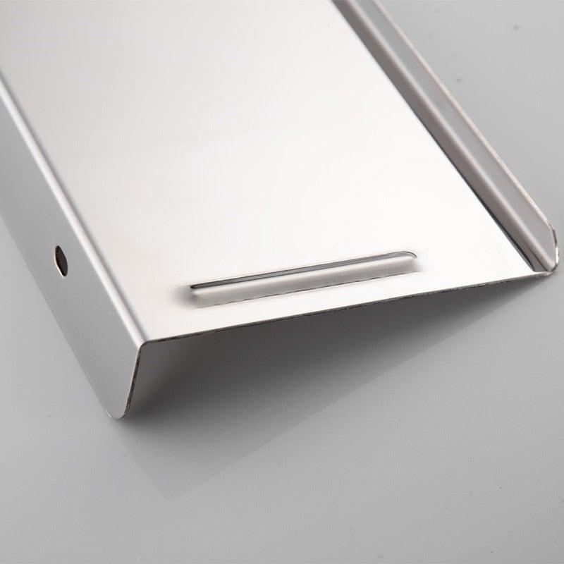 NEW: Stainless steel toilet paper holder with Shelf Wall Mounted Modern Paper Towel Adapter