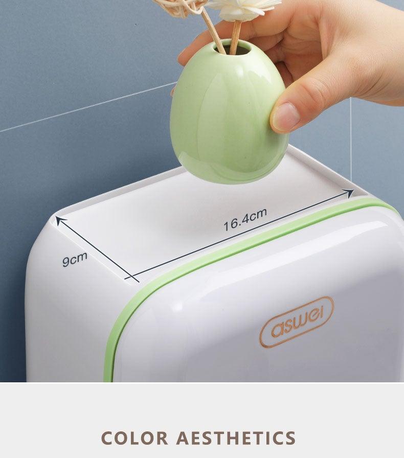 Toilet Paper Holder Stander wall mounted Adhesive Bathroom Tissue Box Holder Facial Toilet Tissue