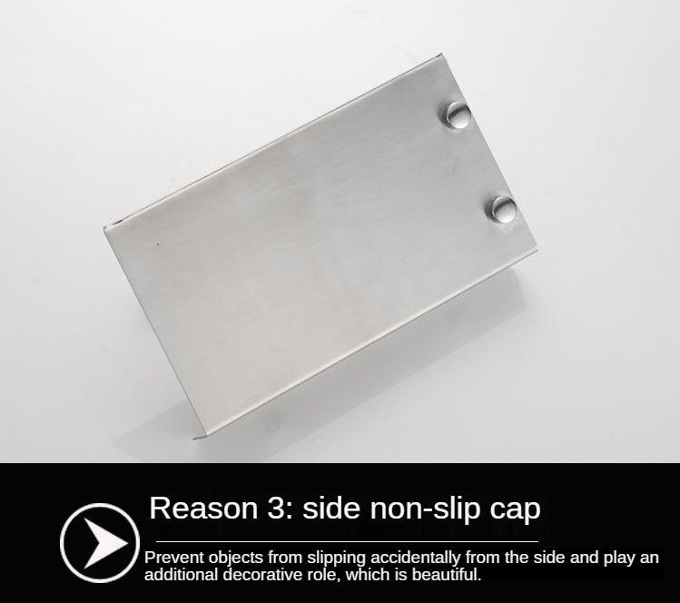 Stainless Steel Bathroom Toilet Paper Holder Wall Mount Roll Holder With Phone Shelf  Brushed Finished