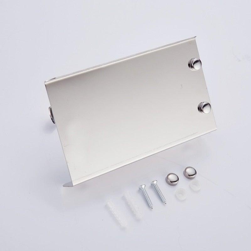 Stainless Steel Bathroom Toilet Paper Holder Wall Mount Roll Holder With Phone Shelf  Brushed Finished
