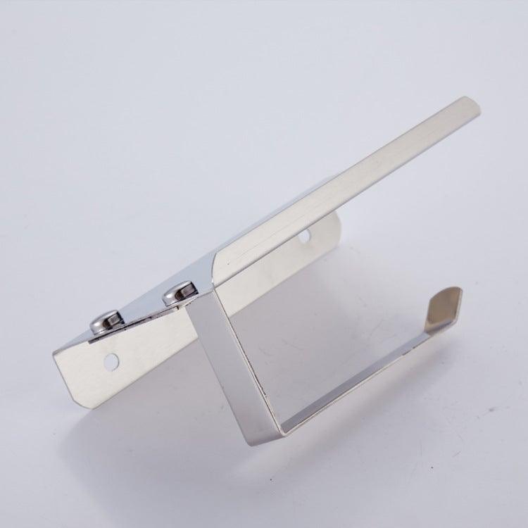 Stainless Steel Bathroom Toilet Paper Holder Wall Mount Roll Holder With Phone Shelf  Brushed Finished