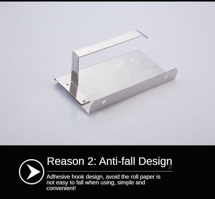 Stainless Steel Bathroom Toilet Paper Holder Wall Mount Roll Holder With Phone Shelf  Brushed Finished