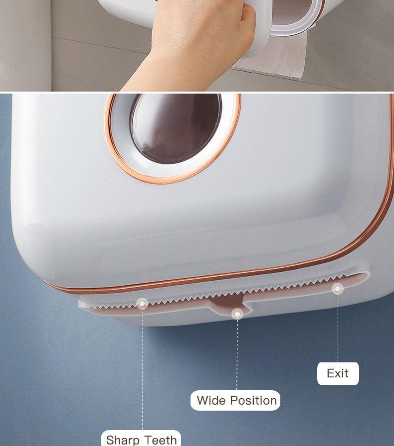 Toilet Paper Holder Stander wall mounted Adhesive Bathroom Tissue Box Holder Facial Toilet Tissue